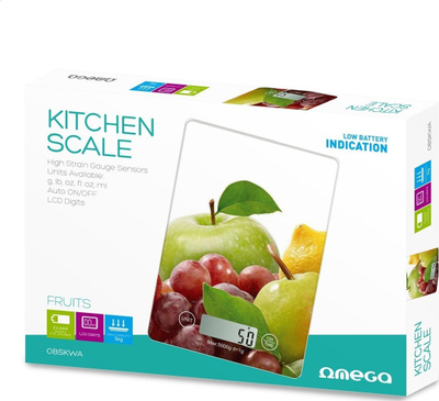 Peshore kuzhine Omega Fruits, 5kg, ekran LCD, me fruta
