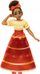 Kukull Disney Encanto Dolores Madrigal, 28 cm, me aksesorë, e kuqe