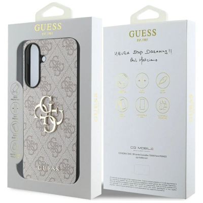 Футрола Guess Big 4G Logo за Samsung Galaxy A36 5G, еко кожа, флексибилен TPU, розова