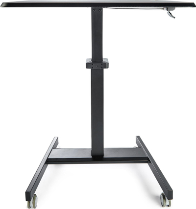 Tavolinë lëvizëse StarTech.com Mobile Standing Desk, rregullim lartësie 74 115 cm, me rrota frenimi, e zezë