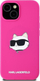 Mbulesë telefoni Karl Lagerfeld KLHMP15SSCHPPLF, silikon MagSafe, për iPhone 15 14 13 6.1", rozë fuchsia