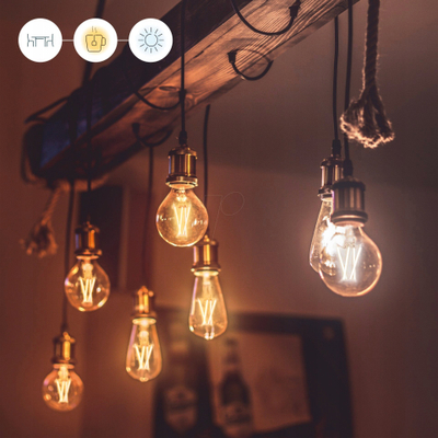 Llambë smart WiZ E27 LED ST64 Filament, 6.5W, 2200-5500K, transparente