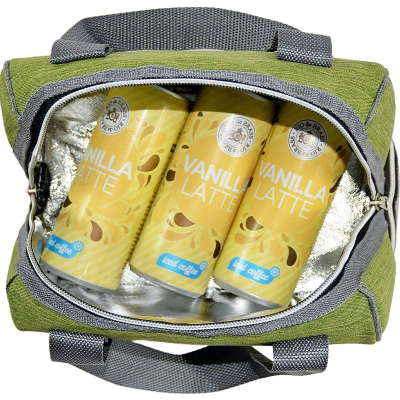 Çantë termike Enero Camp, 7L, 23x13x27 cm, jeshile me gri
