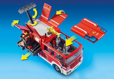 Lodër set automjeti i shpëtimit i Departamentit të Zjarrfikësve të Aksionit Playmobil 