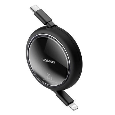 Kabllo zgjatëse Baseus Free2Pull USB C në Lightning, 20W, 1m, i zi