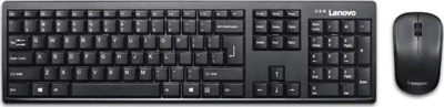 Комплект тастатура и глушец Lenovo 100 Wireless Combo GX30L66303, безжичен, USB нано приемник, црн