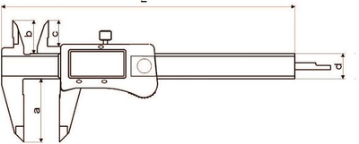Kallëp elektronik Gimex 216.085.N, 150 x 40mm, saktësi 0.01mm
