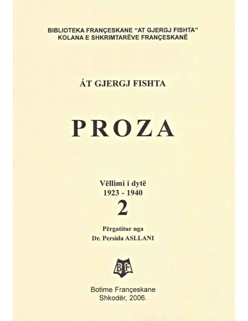 Proza 2  1923-1940 - Gjergj Fishta