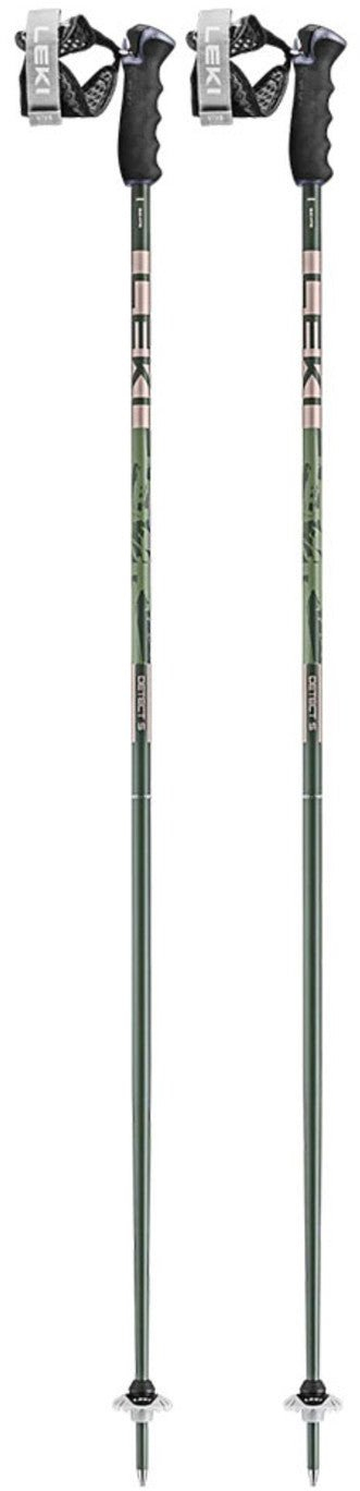Shkopinja skish Leki Detect S, 125cm, alumini, jeshile neon