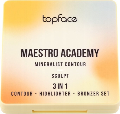 Paletë konturimi Topface Maestro Academy Mineralist Contour 02, 3 në 1, për fytyrë, bezhë