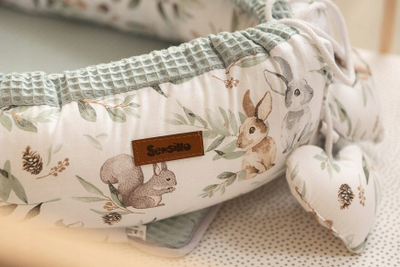 Гнездо за бебе Sensillo Cocoon Nest Swaddle Waffle, 80x45 cm, беж