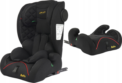 Sedilje makine për kalamaj Summer Baby Molto i-Size, 76-150cm, ISOFIX R129 SPS, e zezë