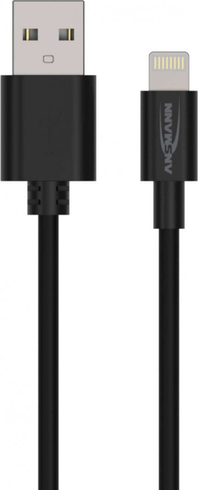 Kabllo karikues Ansmann 1700-0131, USB A në Lightning, 1m, e zezë