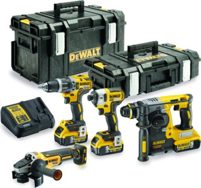 Set veglash pa kabllo DeWalt DCK422P3-QW, 10 copë, 18V XR, i verdhë