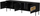 Komodë TV Bed INSERTO 400211, 190 cm, me raft, e zezë
