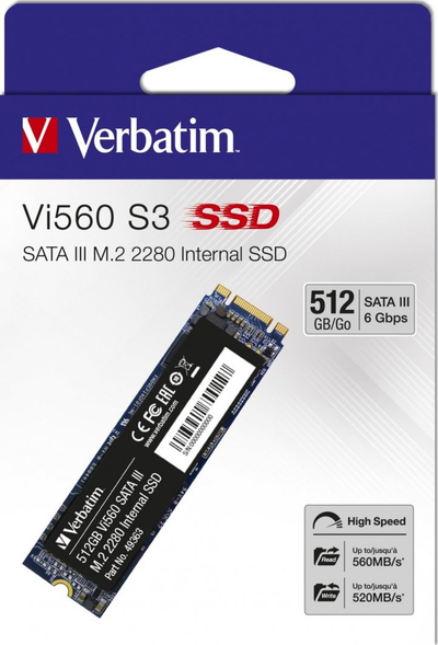 Disk SSD Verbatim Vi560 (49363), 512 GB M.2, 2280, SATA III