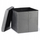 Tabure Leobert Foldable L, 38x38x38cm, kadife, gri
