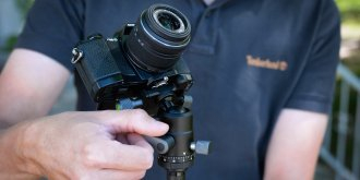 Tripod për kamerë Fotopro 58, alumin, kokë sferike, 8 kg, i zi