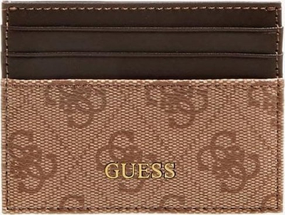 Portofol për karta Guess Vezzola SMVEZLLEA25, lëkurë, kafe, uniseks