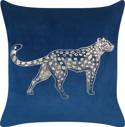 Set jastëkësh dekor MARULA, 2 copë, kadife, 45 x 45 cm, blu navy