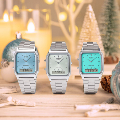 Orë dore Casio AQ-230A-7AMQYES, 28mm, quartz, ngjyrë argjendi