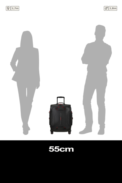 Valixhe Soft Me 4 Rrota Samsonite Ecodiver 55/20 Ngjyrë E Zezë