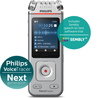 Regjistrues zanor Philips DVT4115, dixhital, 8GB, ngjyrë argjendi