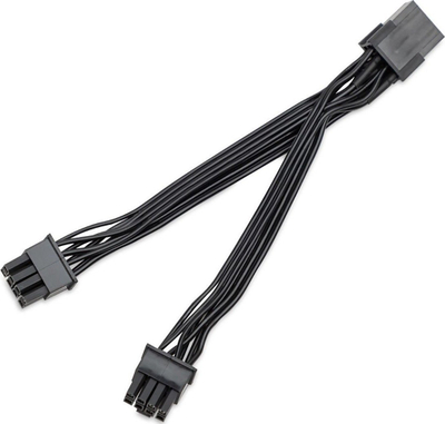 Kabllo ndarse EKWB EK-Loop OmniLink 2 Way Splitter, Molex Micro Fit 3.0 8 pin, 100mm, e zezë