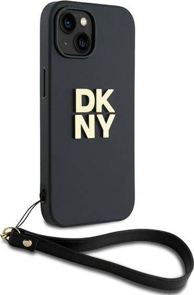 Mbulesë telefoni DKNY DKHCP15MPBSWSK për iPhone 15 Plus 6.7", hardcase me rrip kyçi, e zezë