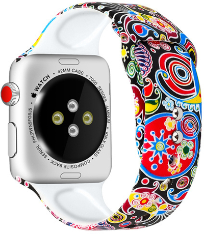 Rrip silikoni 4wrist për Apple Watch - Colorful 38/40/41 mm