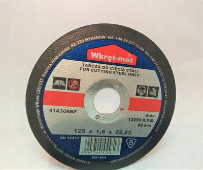 Disk prerës për metal TCS 12516, 125x1.6mm, set 10 copë