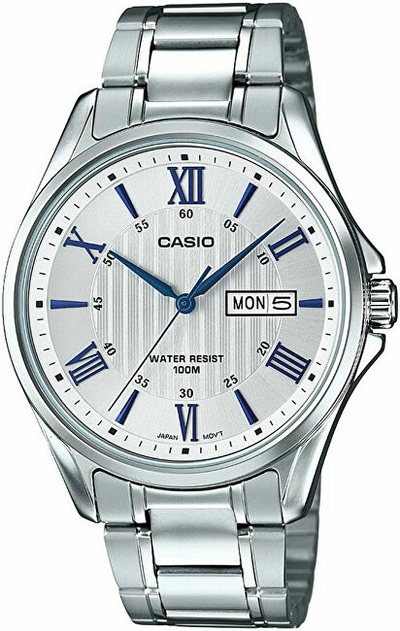 Orë për meshkuj Casio, e argjendtë