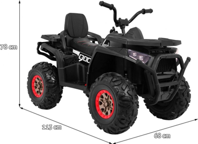Quad elektrik për fëmijë Desert 900, 12V, 4x45W, i zi