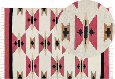 Tapet Beliani GARNI, 160x230 cm, pambuk kilim, shumëngjyrësh