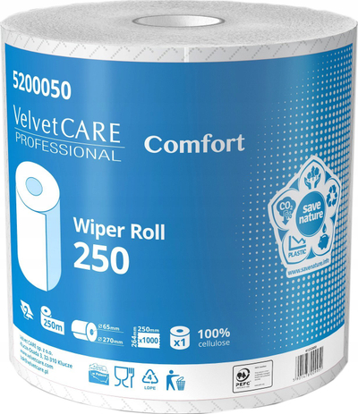 Letër kuzhine Velvet Care Comfort, 250 m, celulozë 100%