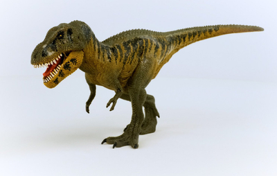 Figurinë dinosauri Schleich Tarbosaurus, nofulla të lëvizshme, e kuqe