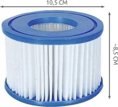 Filter uji Bestway Type VI 60311 për pompë Lay-Z-Spa, set me 2 copë, i bardhë