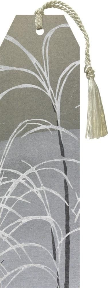 Shenje libri Skona Ting Bookmark With Ribbon Japanese Grass, karton, me shirit dekorativ