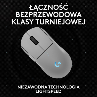Maus gaming Logitech G Pro 2 Lightspeed, wireless, HERO 32K DPI, i bardhë