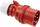 Prizë industriale PCE Shark 70242-6, 32A, 4P 400V IP67, e kuqe