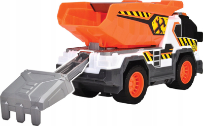 Kamion ndërtimi Dickie Toys City Heroes, 30 cm, me dritë edhe me zë, i verdhë