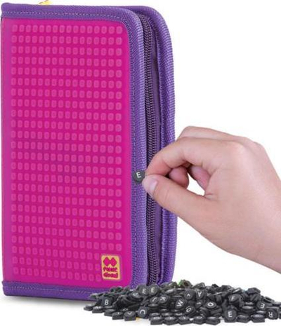 Pena PIXIE CREW, 19 cm, me silikon dhe piksel, fuchsia vjollcë