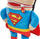 Lodër pelushi Sorgenfresser Superman, 29 cm, shumëngjyrëshe