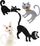 Stickers dekorativë Craft with Fun DEC Felt Kittens, 4 copë, mace, shumëngjyrëshe