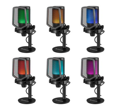 Mikrofon USB Defender Impulse GMC 600, kondensator, RGB, i zi