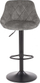 Hoker Halmar H101, velvet, me rregullim lartësie, gri