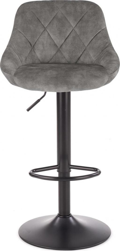 Hoker Halmar H101, velvet, me rregullim lartësie, gri