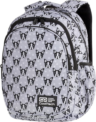 Çantë shpine CoolPack French Bulldogs Jerry, 21L, gri me qenusha