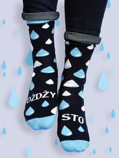 Çorape Nadwyraz Dżdżysto Socks, nr. 35-38, pambuk, blu e errët