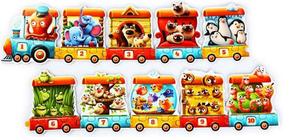 Puzzle edukative Puzzlika 13050 Train, 20 copa, 94 cm, shumëngjyrëshe